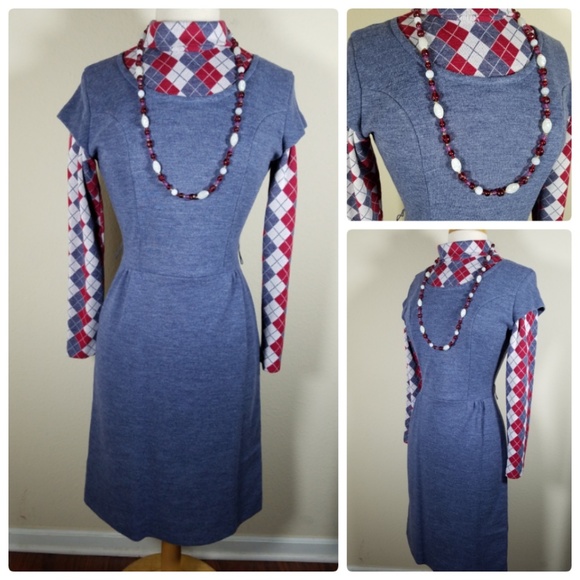 Kenny Classics Dresses & Skirts - Kenny Classics Vintage Sweater Dress Blue w/Tags